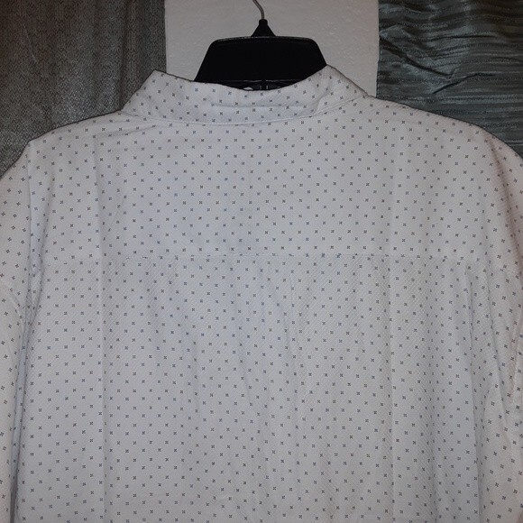 Paper Denim & Cotton 3XL White Print Button Down Shirt - Picture 7 of 8